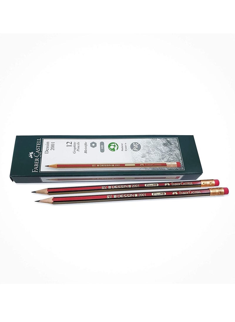 FABER-CASTELL - 12-Piece Dessin Hexagonal HB Pencils - Image 1