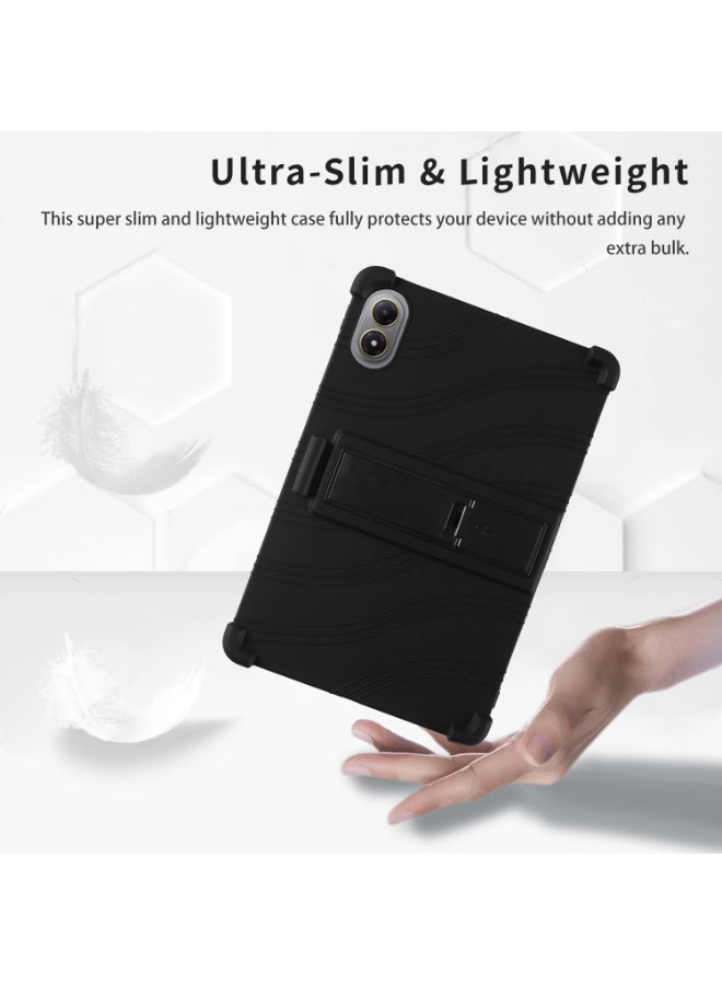 general Compatible with Xiaomi POCO Pad M1 12.1 inch 2025 Tablet Cover, Kids Friendly Soft Silicone Adjustable Stand Cover - Image 4