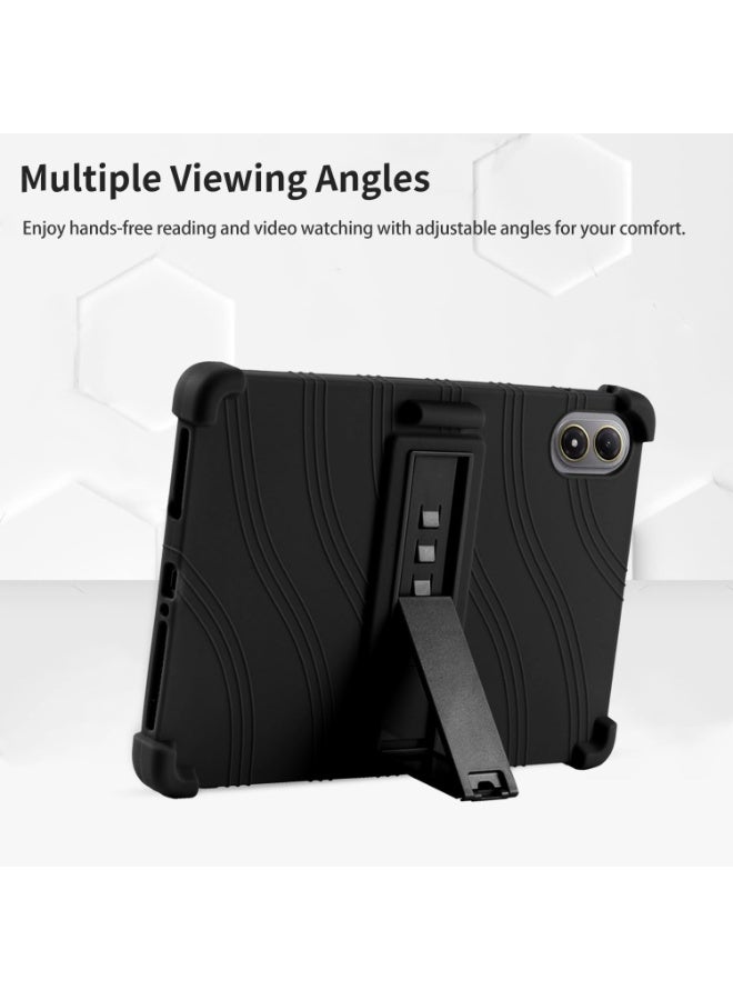 general Compatible with Xiaomi POCO Pad M1 12.1 inch 2025 Tablet Cover, Kids Friendly Soft Silicone Adjustable Stand Cover - Image 2