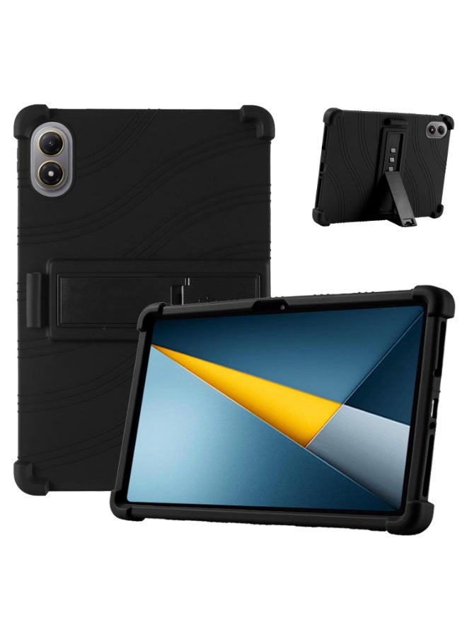 general Compatible with Xiaomi POCO Pad M1 12.1 inch 2025 Tablet Cover, Kids Friendly Soft Silicone Adjustable Stand Cover - Image 1