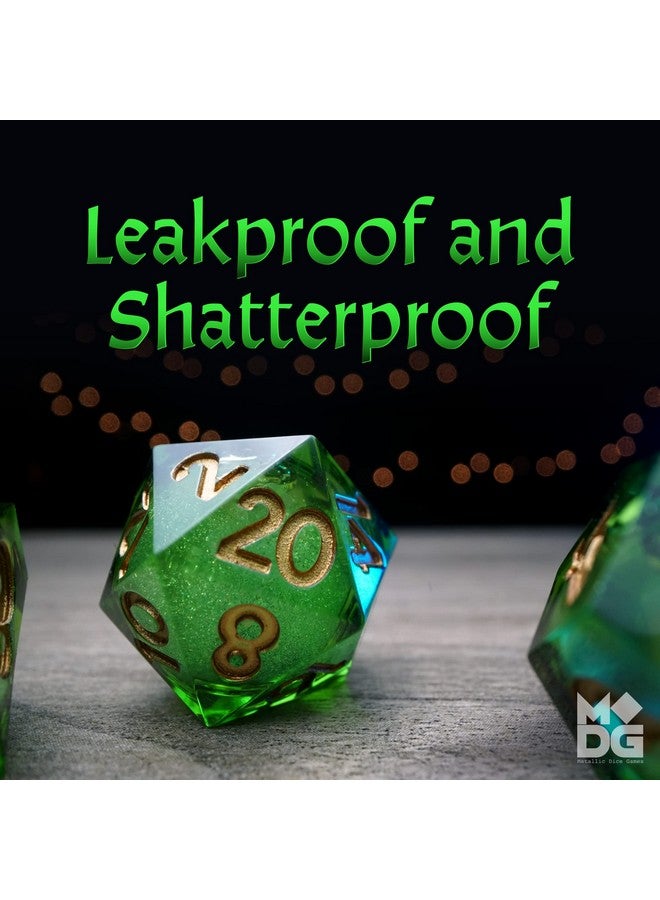 Metallic Dice Games Dice Games Aegis Of Hope Elixir Liquid Core Dnd Dice Set Role Playing Game Dice For Dungeons And Dragons - Image 4