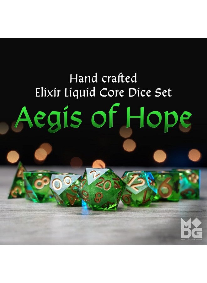 Metallic Dice Games Dice Games Aegis Of Hope Elixir Liquid Core Dnd Dice Set Role Playing Game Dice For Dungeons And Dragons - Image 3