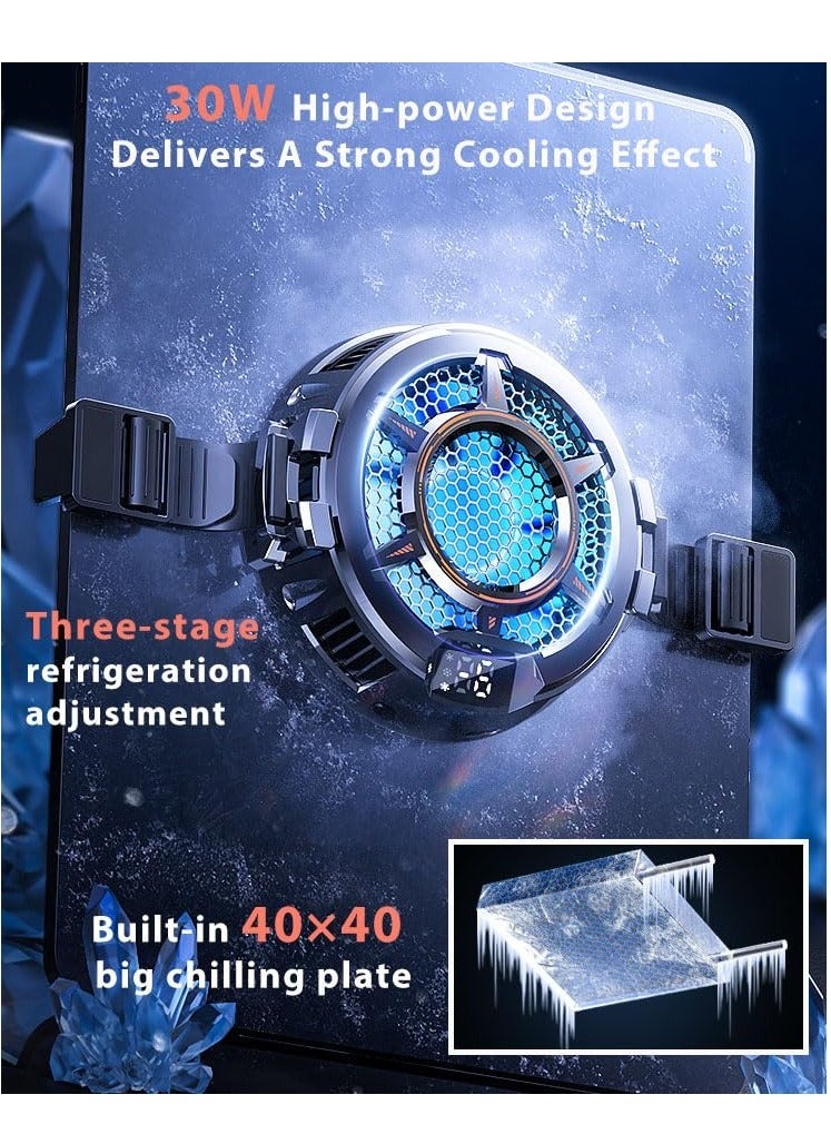 Tablet Cooler Pad Cooler with Temperature Display TEC Semiconductor Radiator and 3 Gear Cooling Adjustment Compatible Magsafe Magnetic Tablet Cooler for iPad Surface Pro Samsung Tab Steam Deck  - Image 4