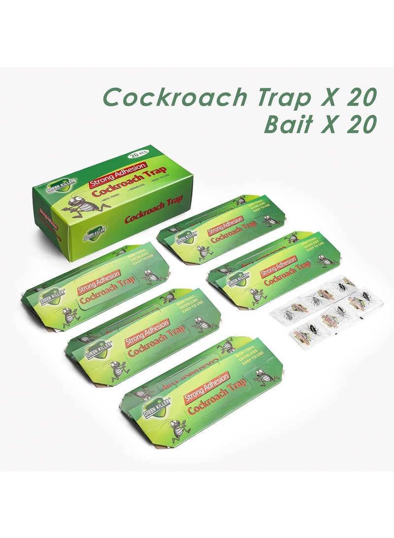ماركة غير محددة 20Pcs CockRoach Trap Killer, Roach Killer Indoor Home, Roach Motel, Indoor Pet Friendly Roach Killer for Roach, Ants, Spiders, Bugs, Beetles (20)  - Image 2