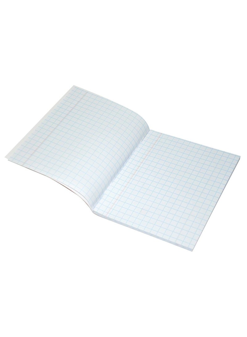 FIS دفاتر تمارين 10 مم مربعة مع هامش أيسر، 160 صفحة، عبوة من 12 قطعة، بحجم 16.5 × 21 سم - FSEBSQ10160N - Image 3