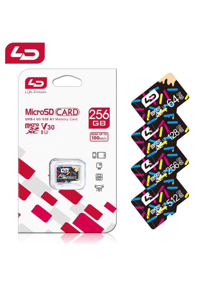 Wholesale LD High-speed Sufficient Security Monitoring Card 64g 128g 256g Tf Card Storage Card Mobile Phone Flash Card 