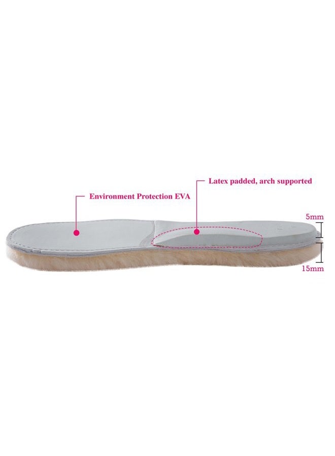 ABUSA Sheepskin Insoles Women's Premium Think Wool Fur Fleece Inserts Cozy & Fluffy 8 1 Pack - Image 3