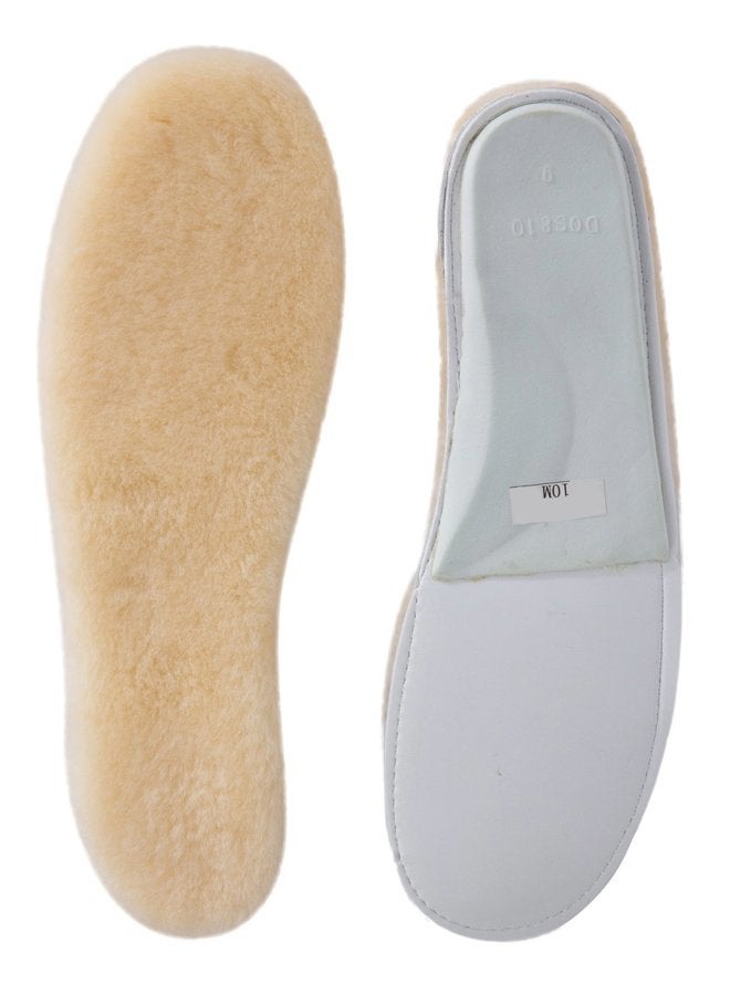 ABUSA Sheepskin Insoles Women's Premium Think Wool Fur Fleece Inserts Cozy & Fluffy 8 1 Pack - Image 1