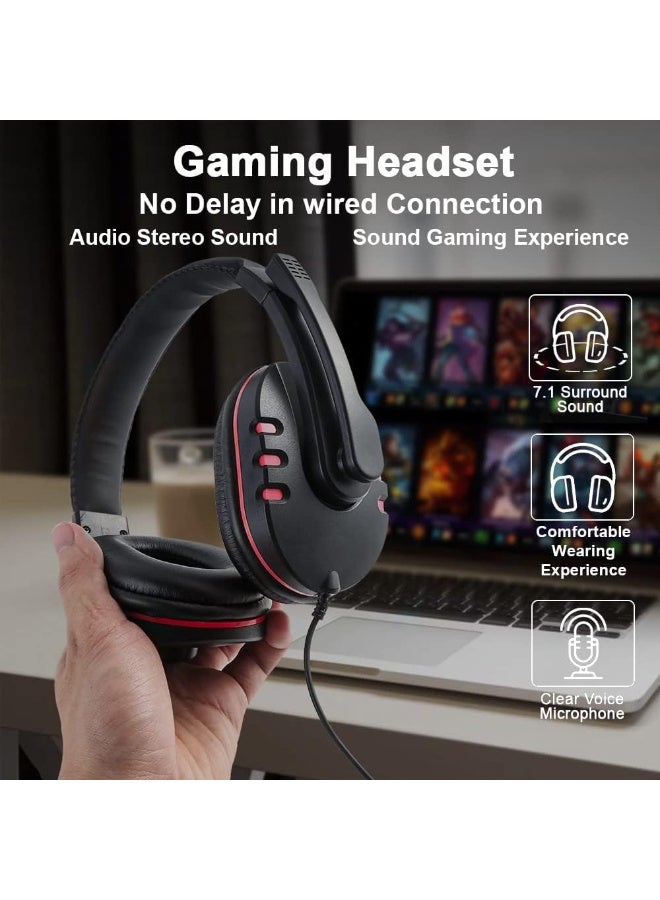 BAVIN Highly Compatibility Gaming Headset BH28 w/Microphone/Headphone Jack for Mobile Phone/Android/Tablet/PC/Desktop/Laptop (3.5mm) - Image 4