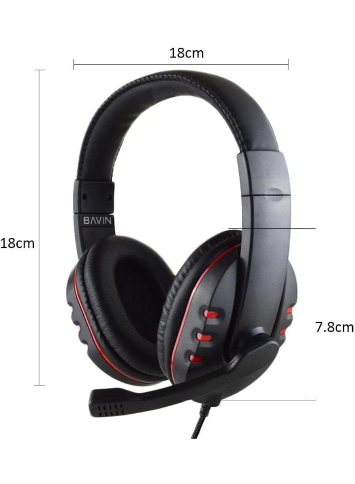 BAVIN Highly Compatibility Gaming Headset BH28 w/Microphone/Headphone Jack for Mobile Phone/Android/Tablet/PC/Desktop/Laptop (3.5mm) - Image 2