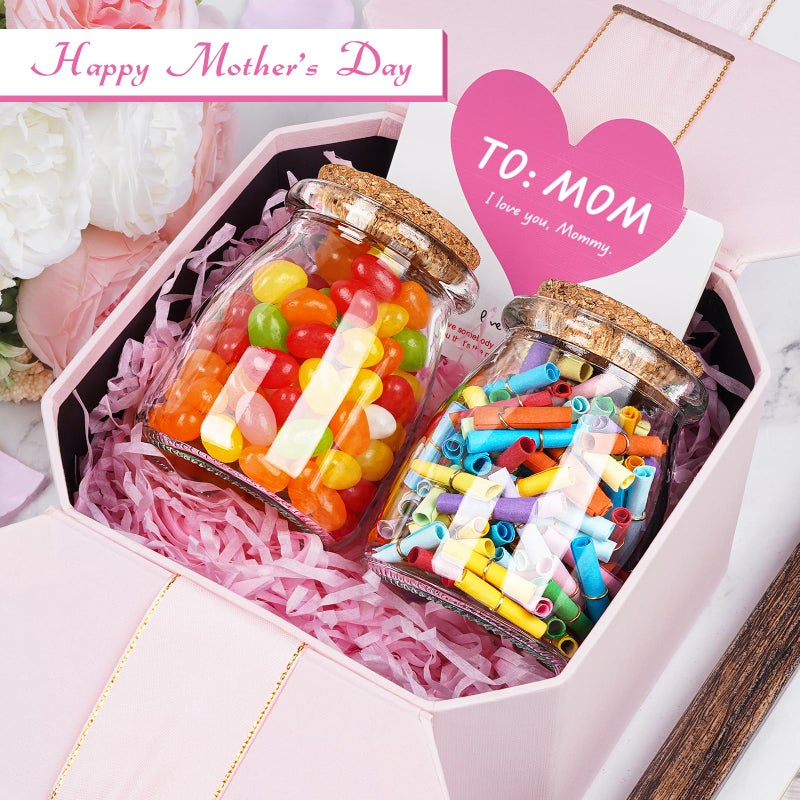 Folinstall 7oz Small Glass Jars with Cork Lids, 20 Pack Yogurt Container with PE Lids for Candy, Cake, Pudding, Yogurt, Jam, Empty Candle Jars for Candle Making, Extra Tags and String - Image 2