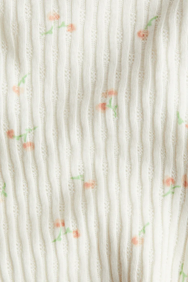 H&M Flounce-trimmed cotton top