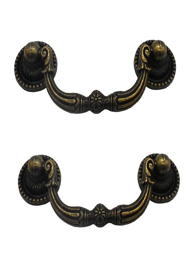 Renashed Vintage Cabinet Dresser Drawer Knobs Pulls Handles Antique Style Zinc Alloy 2 Pack - Image 3