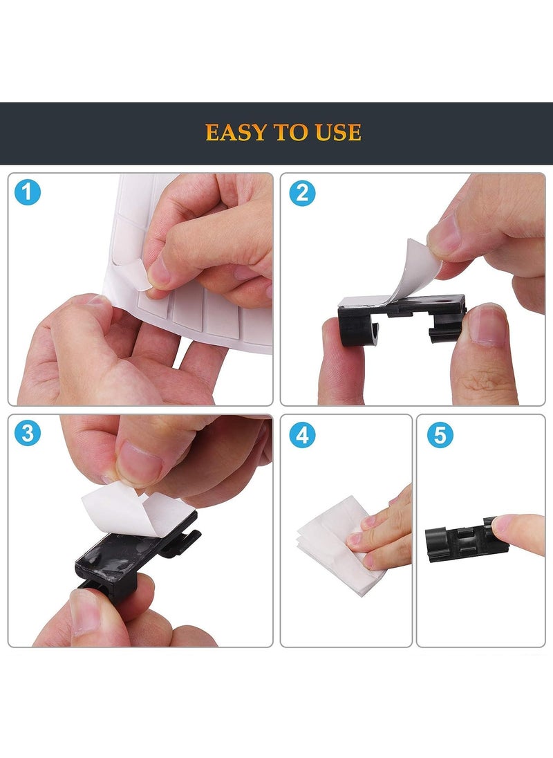 Pamidhar Pamidhar 20 PC Premium SelfAdhesive Wire Clips a Strong Multifunctional Cord Holder Wire Organizer and a Sticky Cable Clamp for Home Office Car TV PC and Laptop Multicolor Pack of 20 pcs  - Image 4