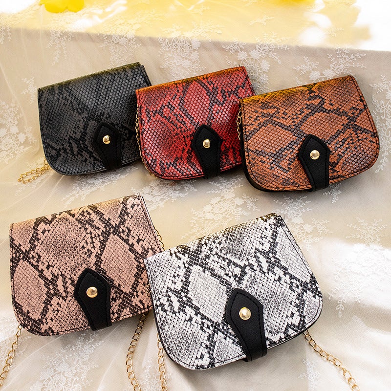 Trendy Snake Pattern Women'S Bag Ladiesbags Personality Diagonal Shoulder Bag Texture Commuter Small Bag - Image 2