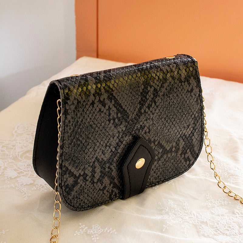 Trendy Snake Pattern Women'S Bag Ladiesbags Personality Diagonal Shoulder Bag Texture Commuter Small Bag - Image 1
