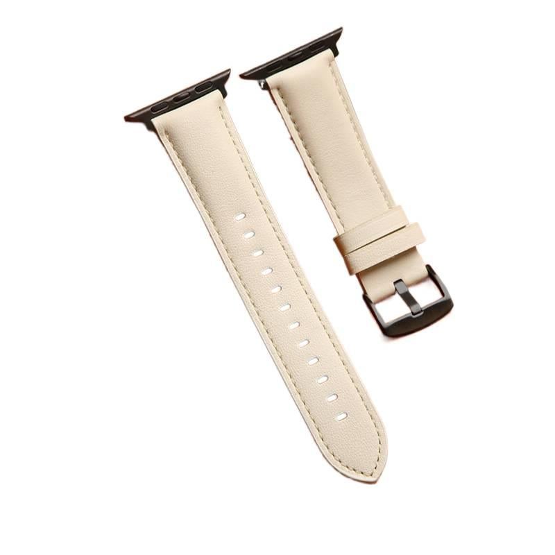 Adjustable Leather Classic Strap Smartwatch Band Compatible with Apple Watch 38 40 41mm with Fit Replacement Strap in Brown - Image 4