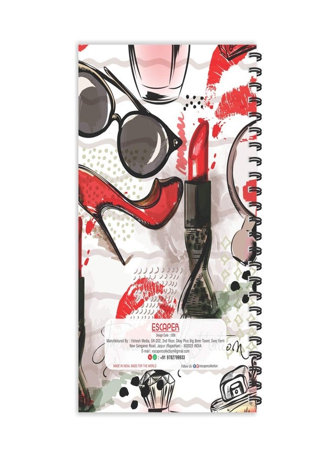 ESCAPER Fashion Illustrations Diary, Ruled - A5 Size - 8.5 x 5.5 inches Designer Fashion Diary, Fashion Quotes Diary, Diary Notepad, Diary for Office, Diary for Gift - Image 2