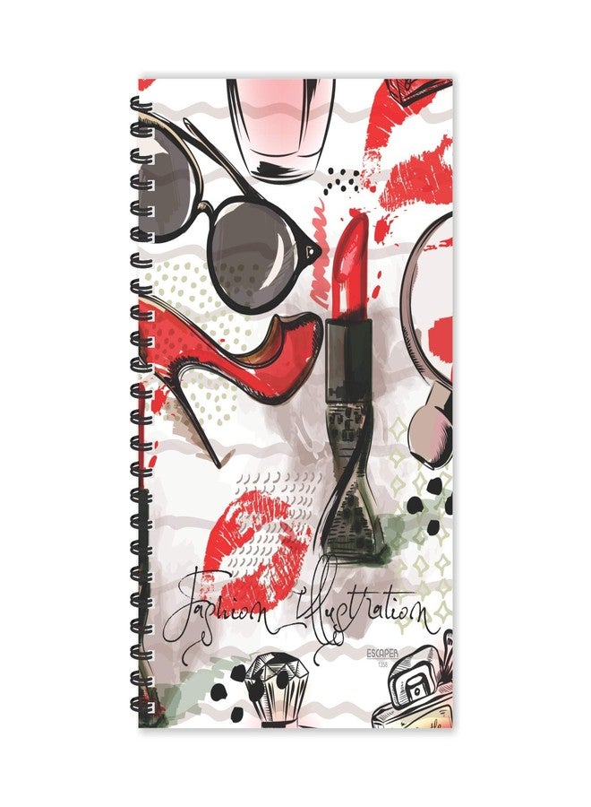 ESCAPER Fashion Illustrations Diary, Ruled - A5 Size - 8.5 x 5.5 inches Designer Fashion Diary, Fashion Quotes Diary, Diary Notepad, Diary for Office, Diary for Gift - Image 1