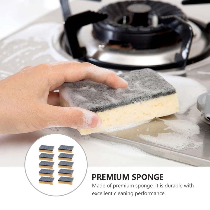 10pcs Dual Sided Kitchen Sponges High Density Non Scratch Scrubbers For Dish Washing - Image 5