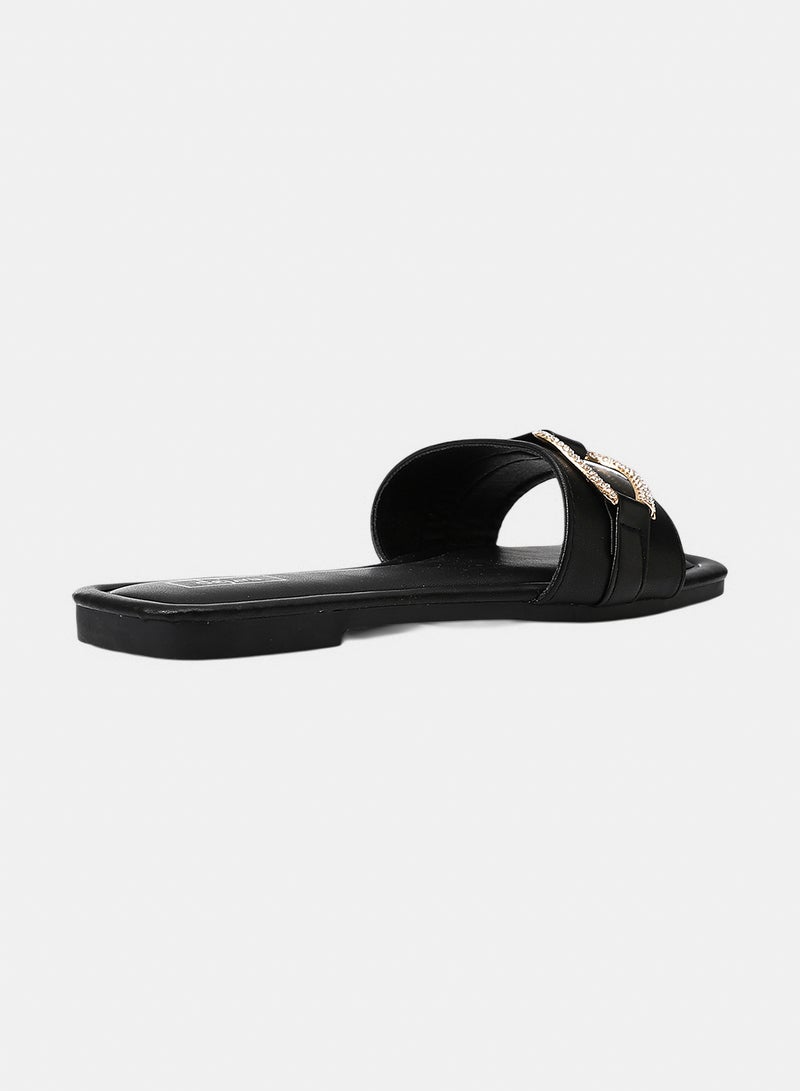 Dejavu Shoes KND-DJTX-023 Open Square Toe Shape Slides -  For Women - Image 3