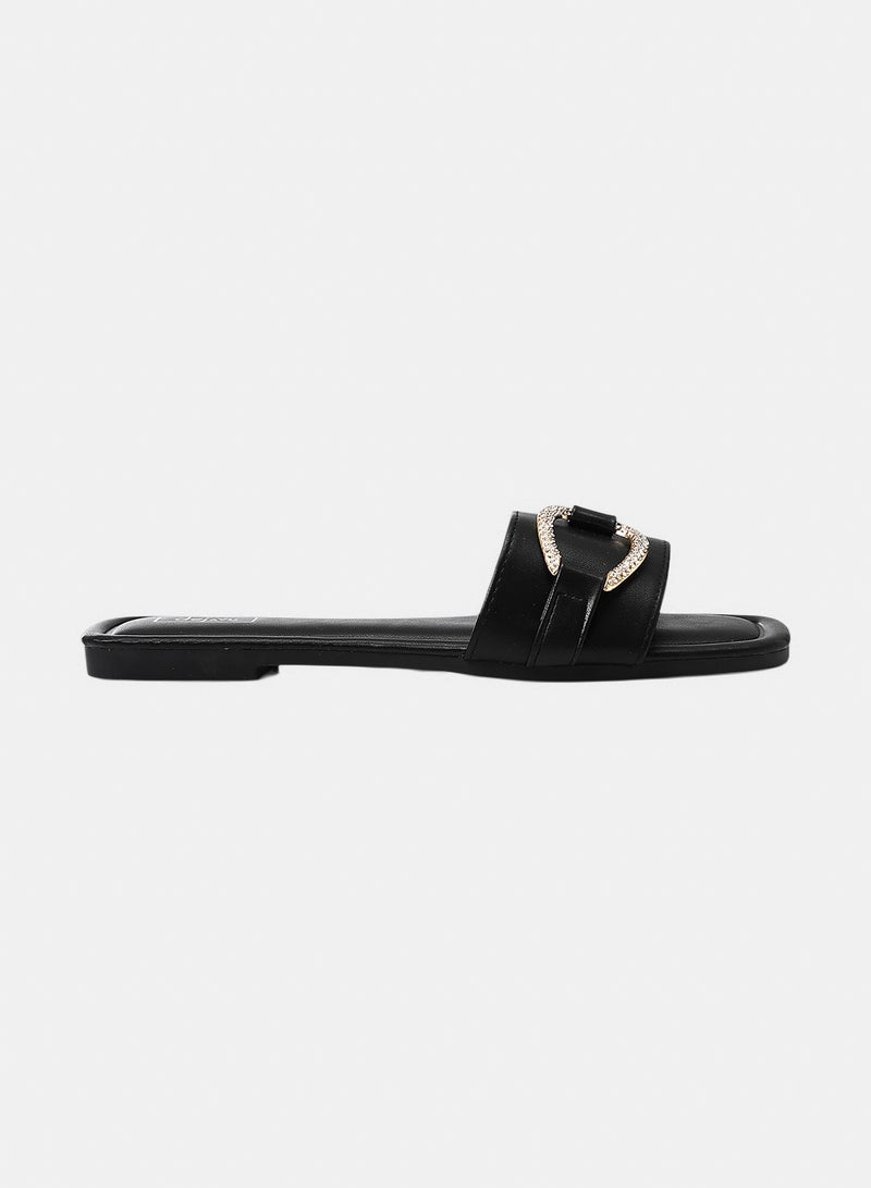 Dejavu Shoes KND-DJTX-023 Open Square Toe Shape Slides -  For Women - Image 2