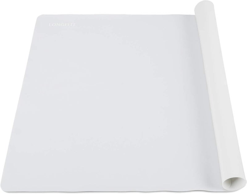 Miracle 24 X 20inch XLarge Reusable Silicone Table Mat Child Kids Dinner Placemat Desk Countertop Waterproof Protector Heat Insulation Kitchen Pastry Rolling Dough Pad Tool Grey - Image 1