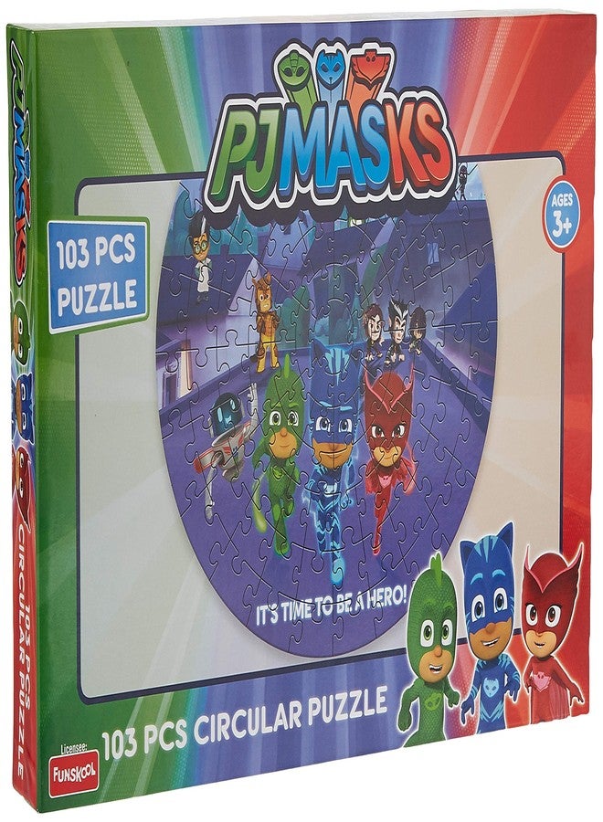 Funskool-Pj Masks Circular,Educational,103 Pieces,Puzzle,for 3 Year Old Kids and Above,Toy Multicolor - Image 1