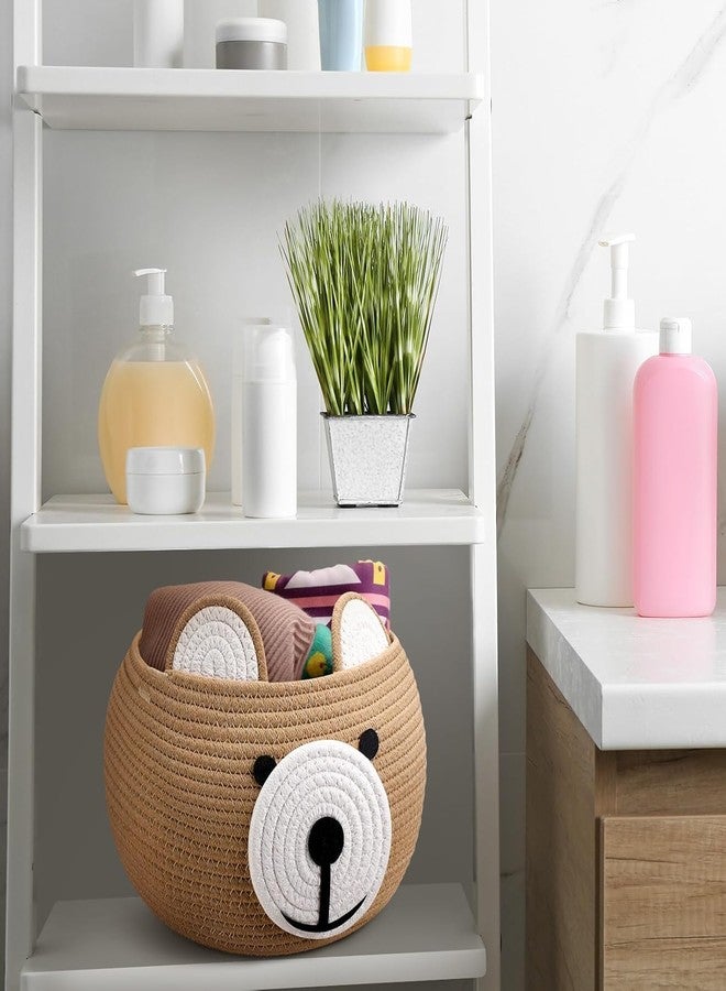RUGSZONE rugszoon Laundry Basket, Nursery Organizers and Storage, Baby Hamper, Kids Basket, Toy Bin, Dog Cat Toy Baskets, Baby Gift Basket (12x10 Inch) (Beige) (brown) - Image 5
