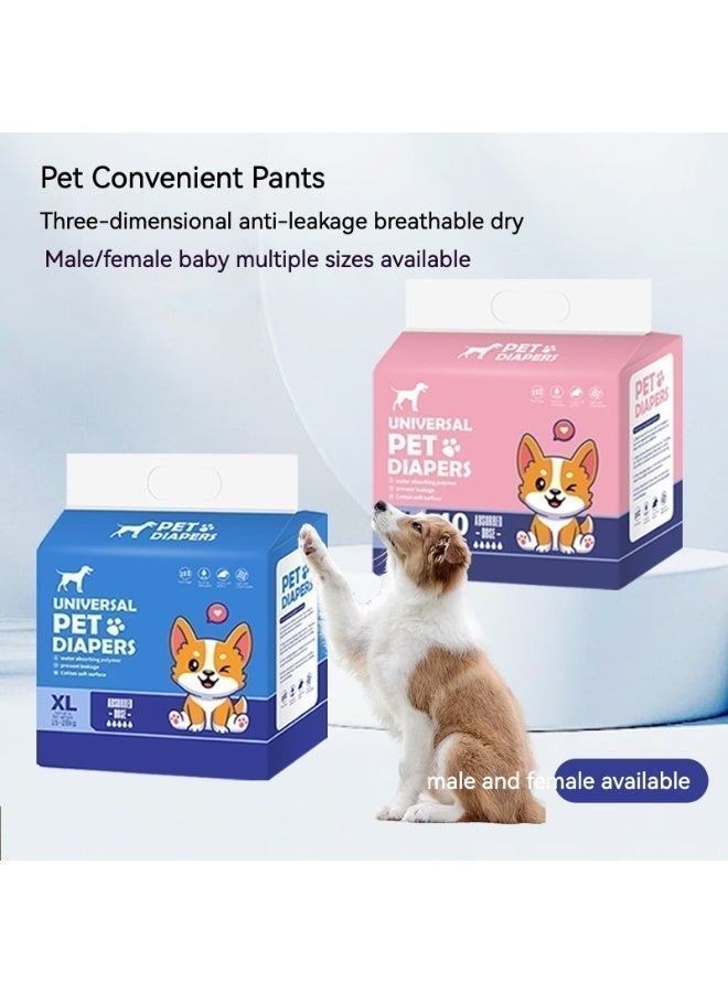 M.A&F's Disposable Pet Diapers Female Dogs Super Absorbent Soft Including 10 Count for Cats or Dogs (Girl M 3-7kg) - Image 2