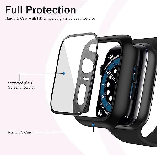 Pocoukate [12 Pack Case compatible with 45mm Apple Watch Series 9 Series 8 Series 7 with Tempered Glass Screen Protector Full Scratch-Resistant Protective Cover Bumper for Apple Watch 45 mm - Image 4