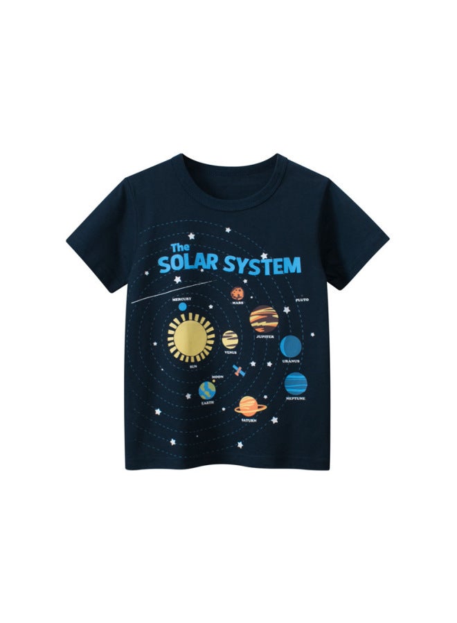 Summer New Korean Style Kidsren's Clothing, Kidsren's Clothing, Boys' Pure Cotton Short-sleeved T-shirts, Baby Boy Clothes