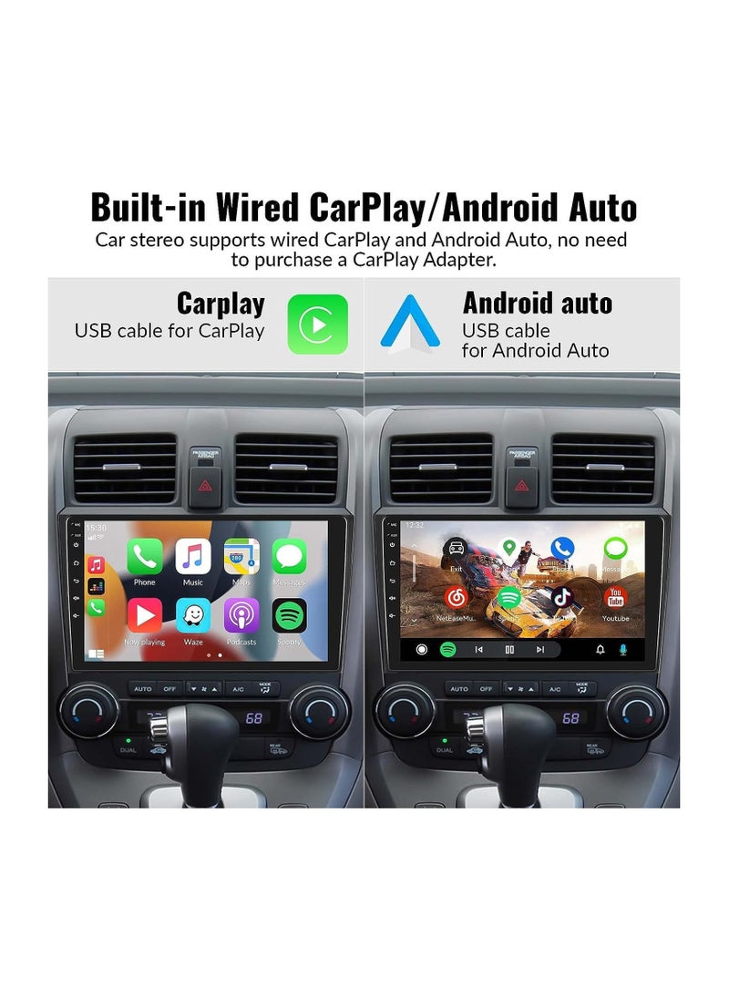SHEZA STAR - Android Car Stereo for Honda CRV 2007 2008 2009 2010 2011 1GB RAM 32GB ROM Mirror-Link Wi-Fi BT, Radio GPS Navigation, 9 Inch IPS Touch Screen with Backup Camera Included - Image 1