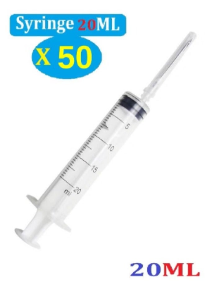 SKYLINE عبوة من 50 حقنة بلاستيكية قابلة للتصرف 20 مل - Image 1
