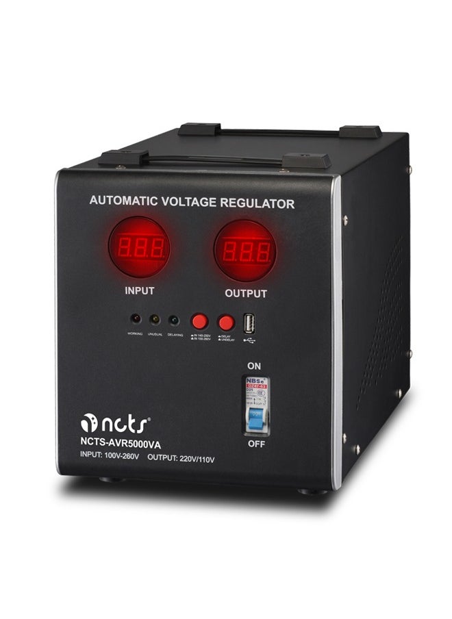 NCTS NCTS AVR5000VA Automatic Voltage Regulator 5000VA, input voltage 100-260V, output voltage 110-220V protection 1year warranty (high capacity AVR needs technician to be installed) 