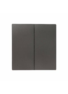Donmarco 2 Gang 2 Way Light Switch – Ultra Thin Premium Plastic Material, Modern & Durable, Fire-Resistant Electric Switch, 15-Year Warranty, Wall Switch for Home and Office (Matt Grey)  - Image 1