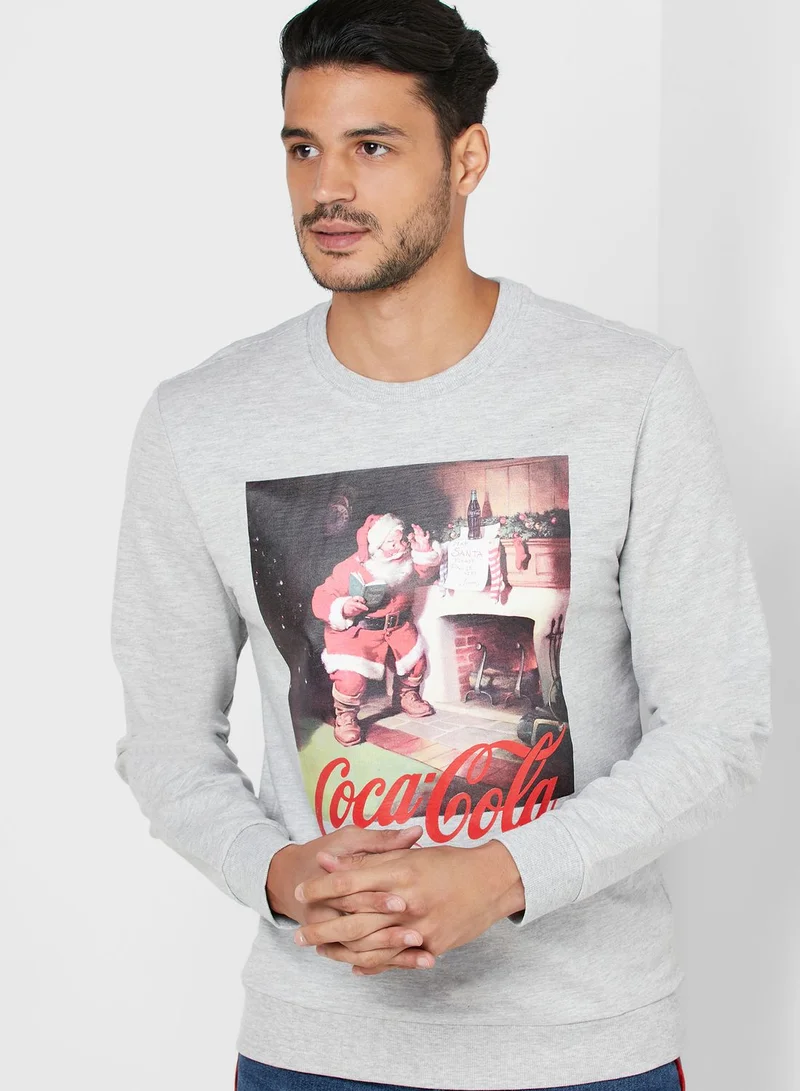 Only & Sons Coca Cola Christmas Sweatshirt