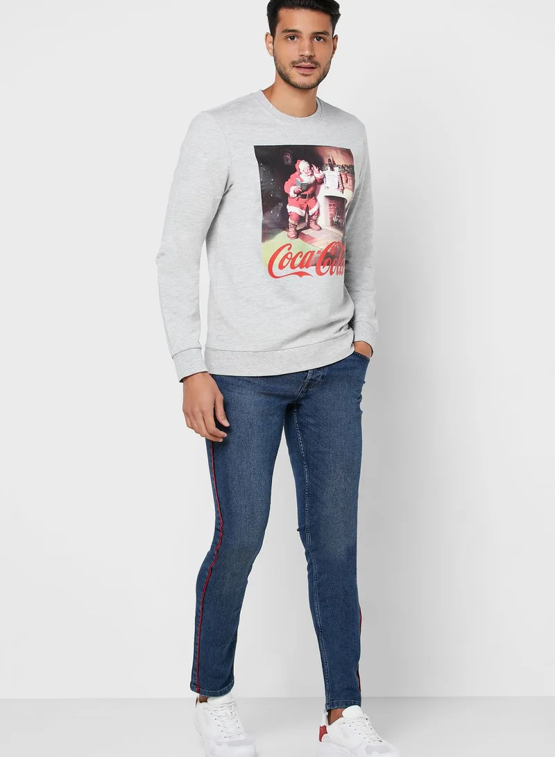 Only & Sons Coca Cola Christmas Sweatshirt