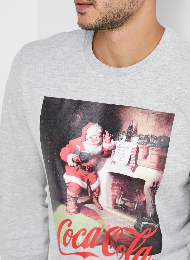 Only & Sons Coca Cola Christmas Sweatshirt