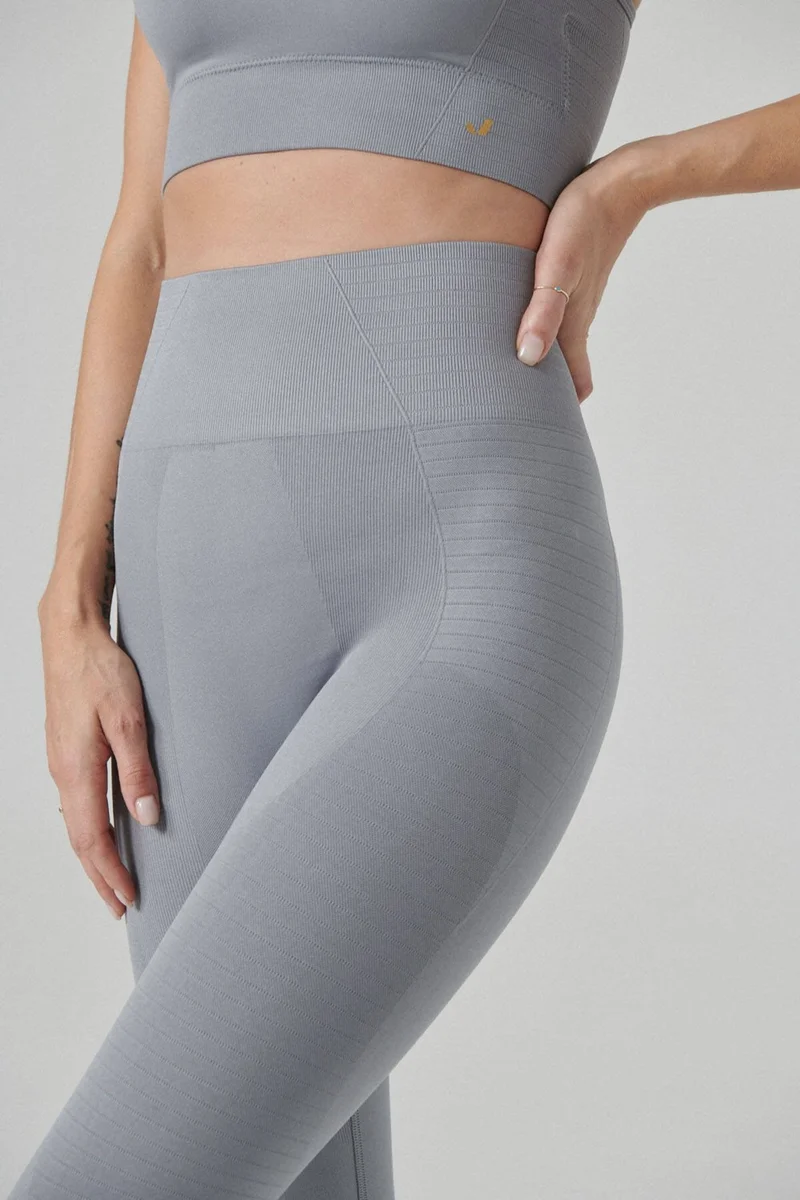 جيرف Gela High Waist, Flexible and Gathering Sports Leggings Gray