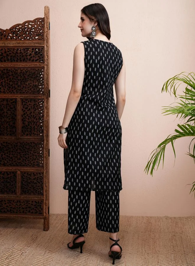 Vishudh All Over Print Cotton Kurta & Palazzo Set by Styli