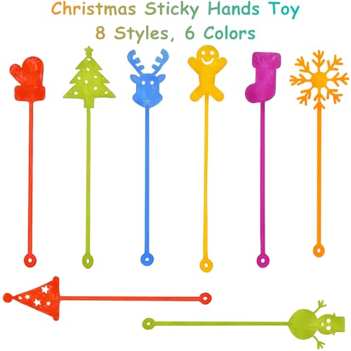 Howzcci 48 Pack Christmas Party Favors Toys 24 PCS Sticky Hands Toy with 24 PCS Mini Coil Springs Toys for Kids Girls Boys Christmas Stocking Stuffers Party Favors Gifts - Image 5