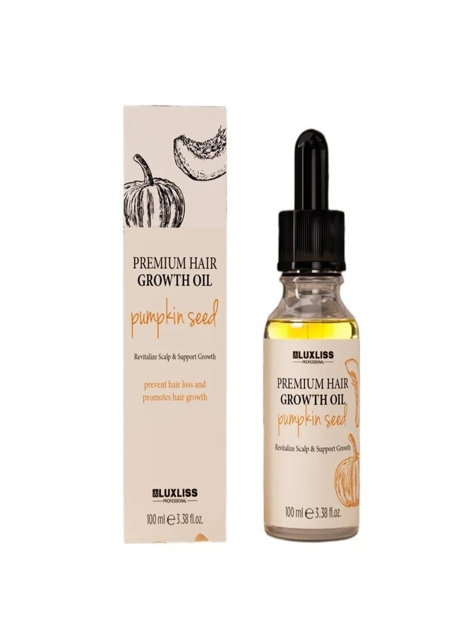 LUXLISS Pumpkin Seed Oil, 2-in-1 Formula Combining Essence and Essential Oil, Easily Absorbed, Non-greasy, Promotes Hair Growth, Deeply Moisturizes the Scalp - 3.38 fl oz - Image 1