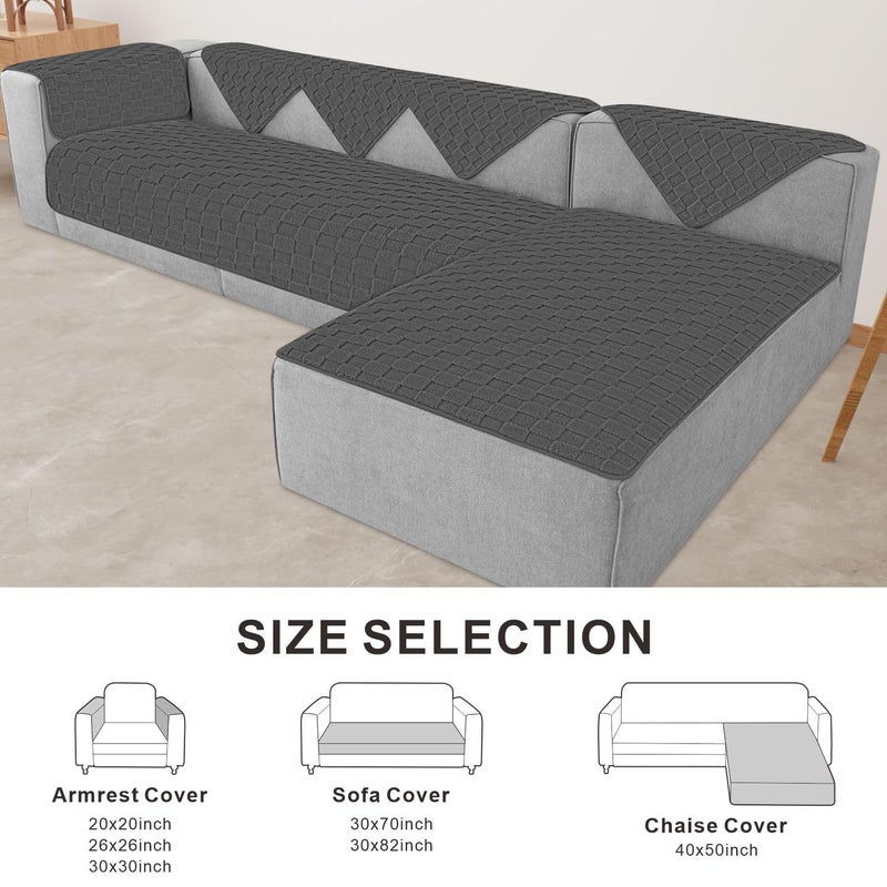 Foxdecor Fuzzy Dog Bed Cover  Couch Covers for Pets  Anti Slip Sofa Cover Velvet Dog Blanket Couch Protector Washable Dog Mat  Pet Bed Mat for Sofa  Grey 40x50 inch - Image 5