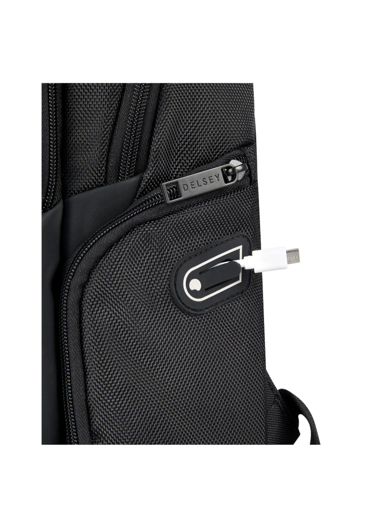 DELSEY Paris Parvis Plus 2 Compartment Laptop Backpack 15.6 Inch - Black