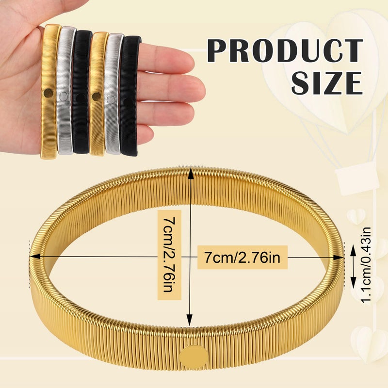 Coolrunner 6 Pcs Anti-Slip Elastic Shirt Sleeve Holders Metal Armbands for Band Stretch Garters - Image 3