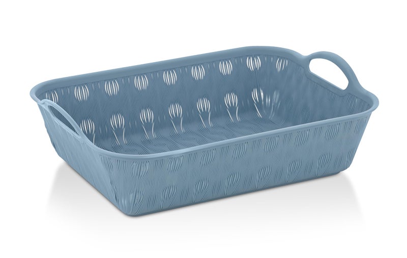 Aristo 333 Velvet Plastic Storage Basket For Store Fruits, Vegetables, Magazines, Cosmetics, Stationary - Color May Vary – Pack of 12 - Image 3