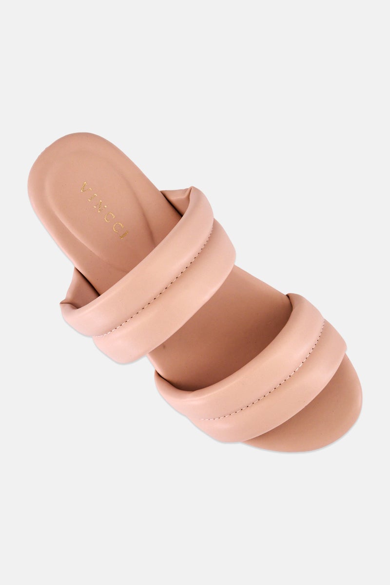Vincci Women Platform Slip On Sandals, Pink - Image 4