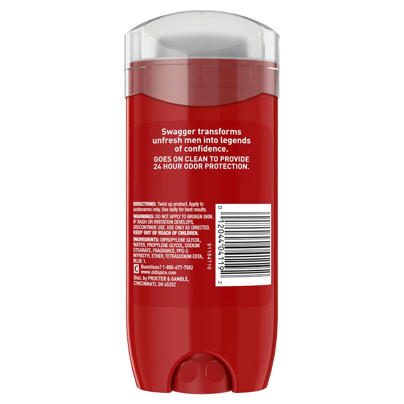 Old Spice Aluminum Free Deodorant for Men Red Zone Collection, Swagger Invisible Solid, Lime & Cedarwood Scent, 3.8 Oz - Image 2