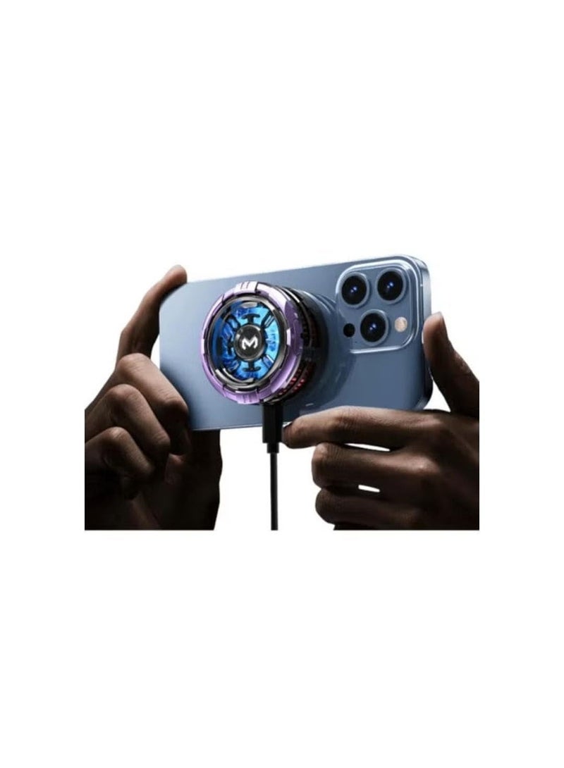 ميمو مبرد جوال CX08، مبرد موبايل للالعاب مع شاشة رقمية، مروحة تبريد عالمية للالعاب للجوال، مبرد العاب للموبايل مناسب لمعظم الهواتف الذكية - Image 3